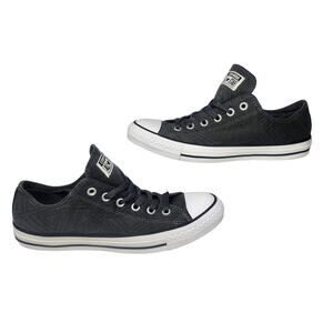 Converse All Star Shoes Womens 9 Gray Geometric Fabric Low Top Sneakers Comfy